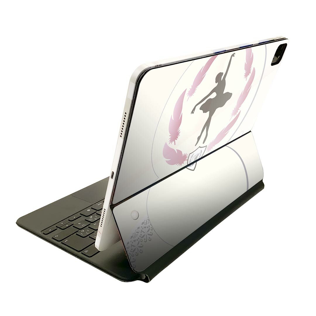 Magic Keyboard 12.9インチ iPad Pro(第4世代、第5世代、第6世代)対応 apple アップル アイパッド 全面スキンシール フル 前面 背面 保護シール 人気 バレエ レース ガーリー 002648