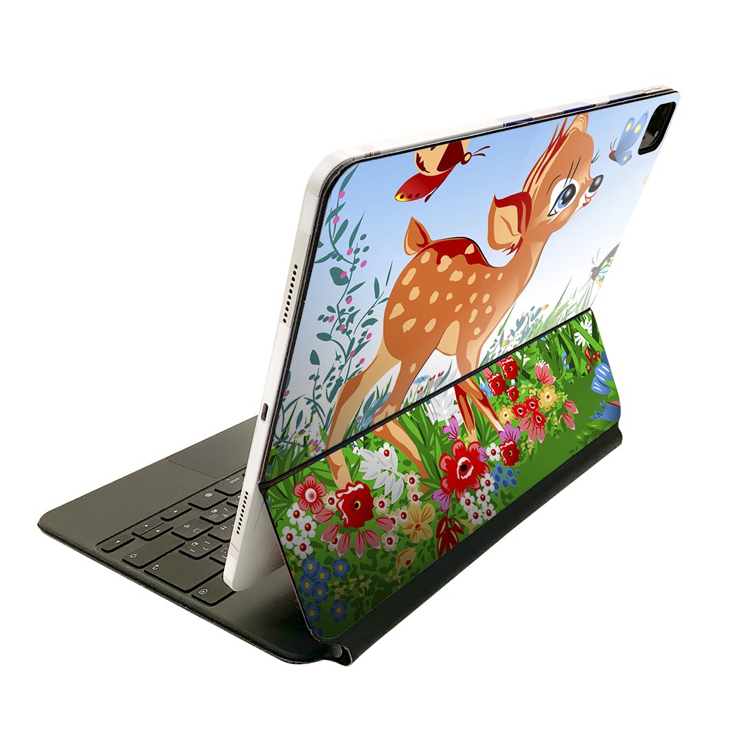 Magic Keyboard 12.9インチ iPad Pro（第4世代、第5世代、第6世代）対応 apple アップル アイパッド 全面スキンシール フル 前面 背面 保護シール 人気 動物　キャラクター　カラフル 002811
