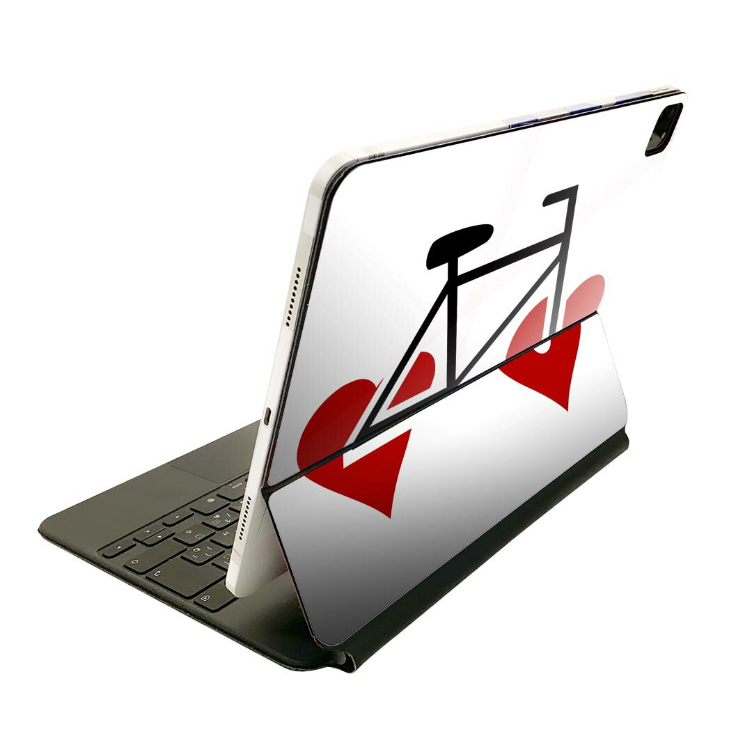 Magic Keyboard 用 スキンシール 11インチ iPad Pro用 第1-4世代 iPad Air 第4-5世代 対応 全面スキンシール フル 前面 背面 保護シール 人気 002862 スポーツ イラスト ハート