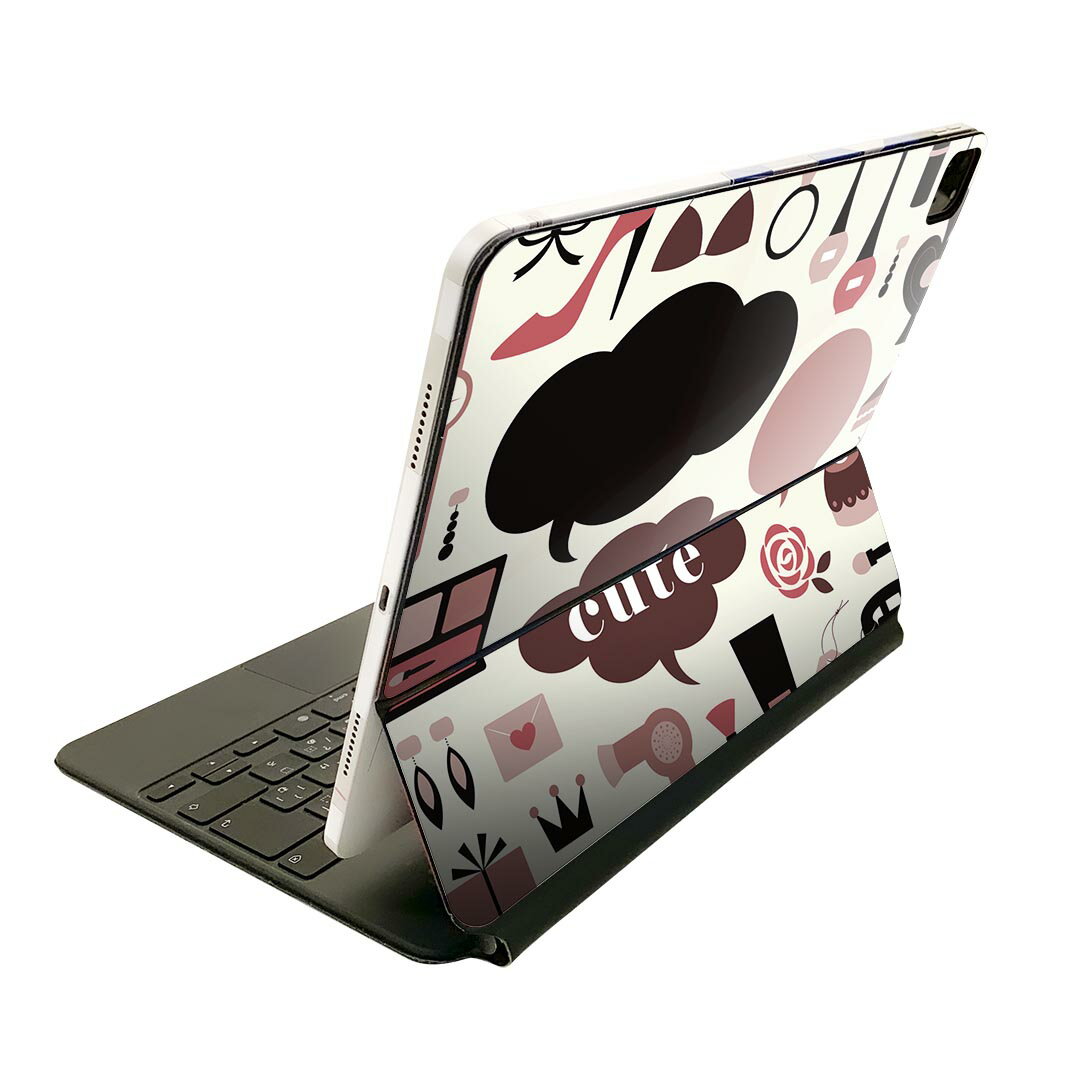 Magic Keyboard 用 スキンシール 11インチ iPad Pro用 第1-4世代 iPad Air 第4-5世代 対応 全面スキンシール フル 前面 背面 保護シール 人気 003150 ファッション　おしゃれ　イラスト