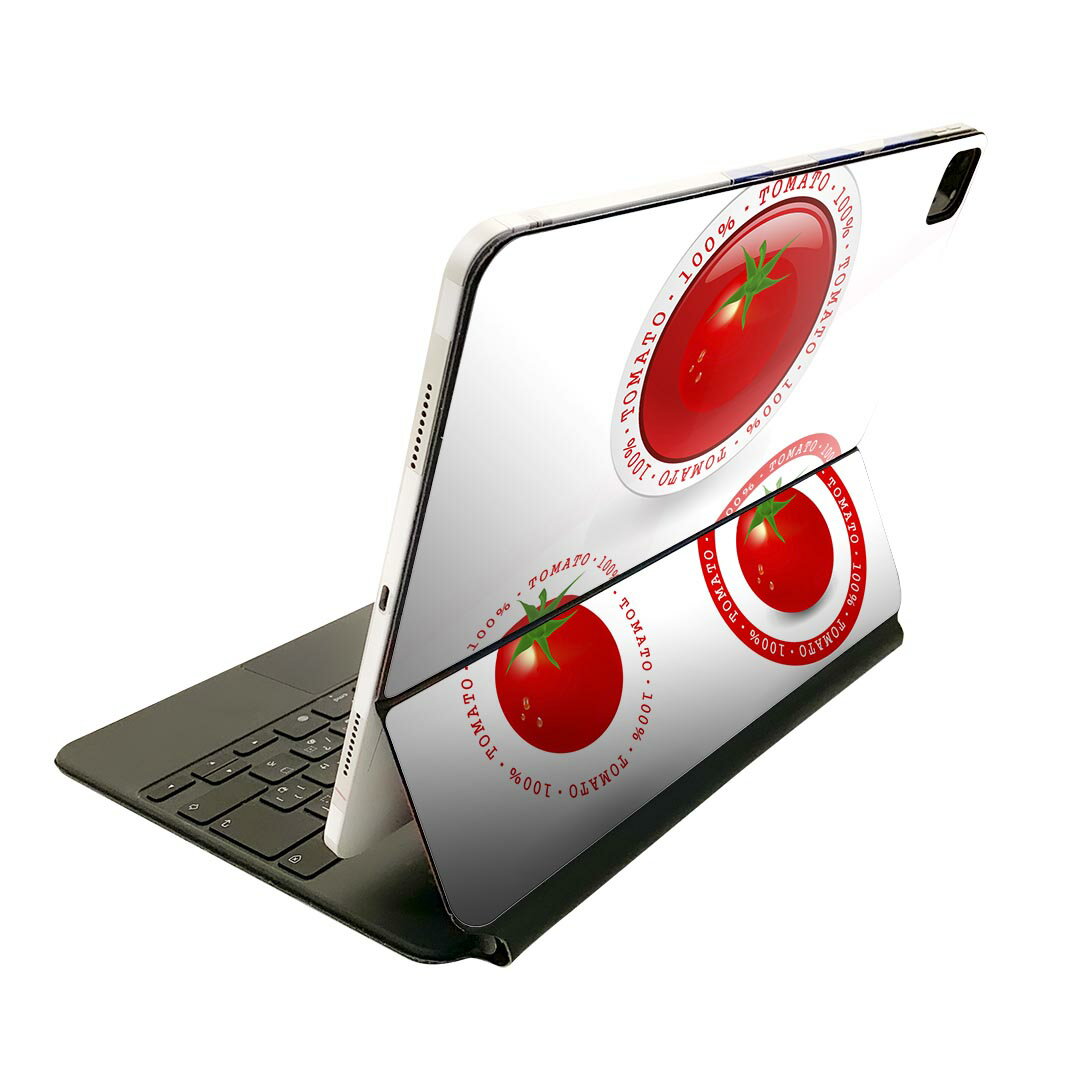 Magic Keyboard 用 スキンシール 11インチ iPad Pro用 第1-4世代 iPad Air 第4-5世代 対応 全面スキンシール フル 前面 背面 保護シール 人気 003193 " " 食べ物　シンプル　赤