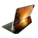 Magic Keyboard 12.9インチ iPad Pro(第4世代、第5世代、第6世代)対応 apple アップル アイパッド 全面スキンシール フル 前面 背面 保護シール 人気 海 イラスト 夕日 003555(2)