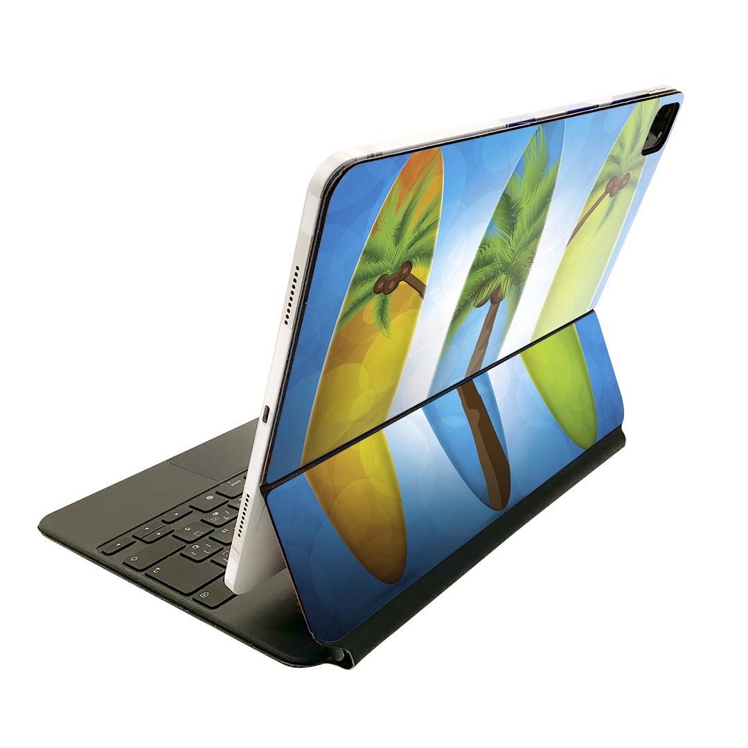 Magic Keyboard 用 スキンシール 11インチ iPad Pro用 第1-4世代 iPad Air 第4-5世代 対応 全面スキンシール フル 前面 背面 保護シール 人気 003586 サーフィン 海 イラスト