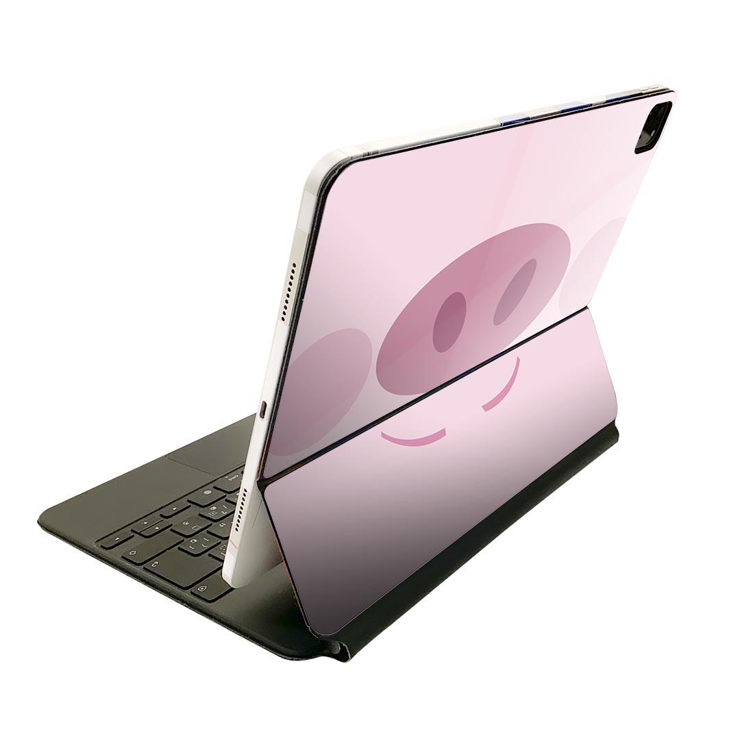Magic Keyboard 12.9インチ iPad Pro（第4世代、第5世代、第6世代）対応 apple アップル アイパッド　全面スキンシール フル 前面　背面 保護シール 人気 020886 マスクデザイン 面白 豚