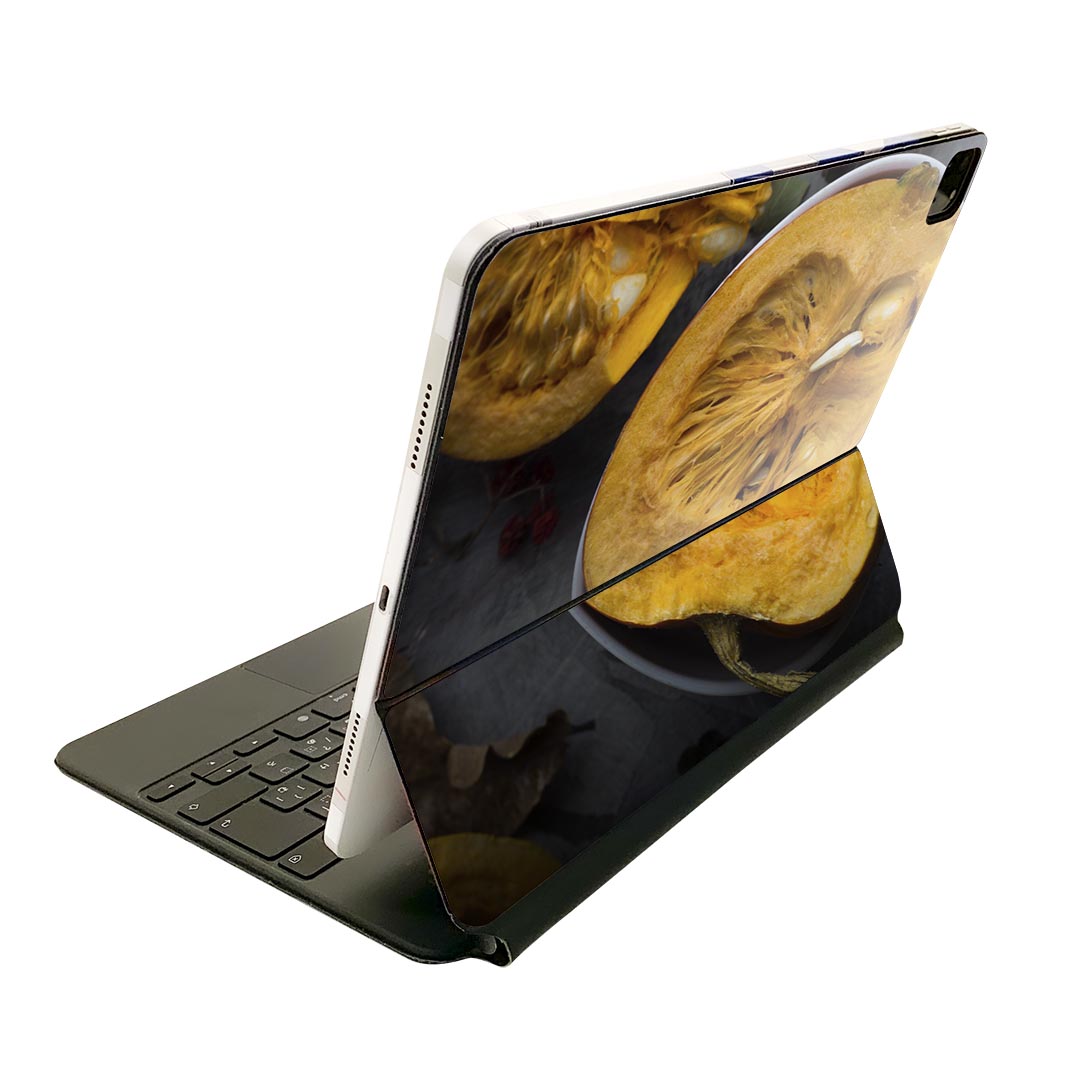 Magic Keyboard 12.9インチ iPad Pro（第4世代、第5世代、第6世代）対応 apple アップル アイパッド　全面スキンシール フル 前面　背面 保護シール 人気 022907 かぼちゃ　食べ物　写真　パンプキン
