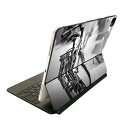 Magic Keyboard 用 スキンシール 11インチ iPad Pro用 第1-4世代 iPad Air 第4-5世代 対応 全面スキンシール フル 前面 背面 保護シール 人気 022977 自転車 写真 モノクロ