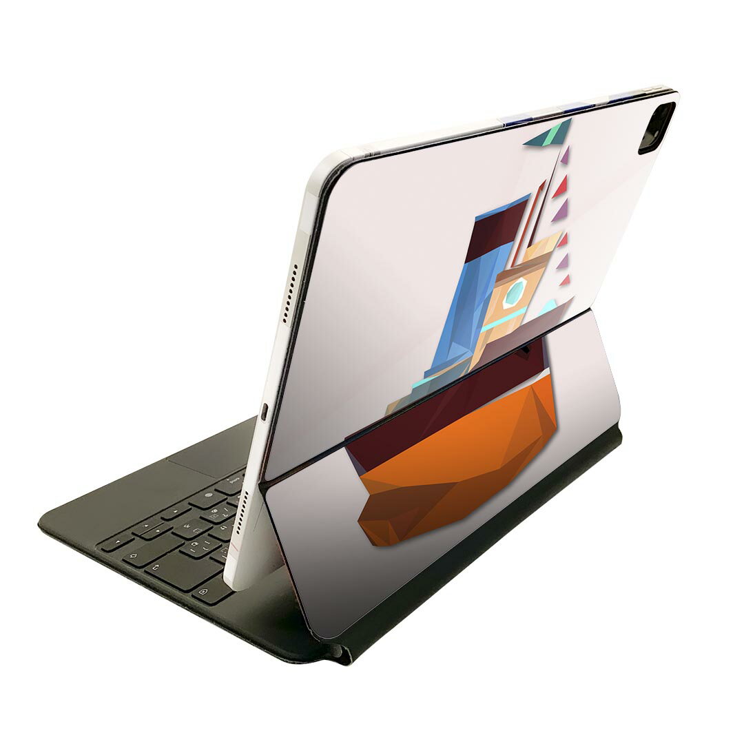 Magic Keyboard 12.9インチ iPad Pro（第4世代、第5世代、第6世代）対応 apple アップル アイパッド　全面スキンシール フル 前面　背面 保護シール 人気 022998 船　イラスト　ヨット