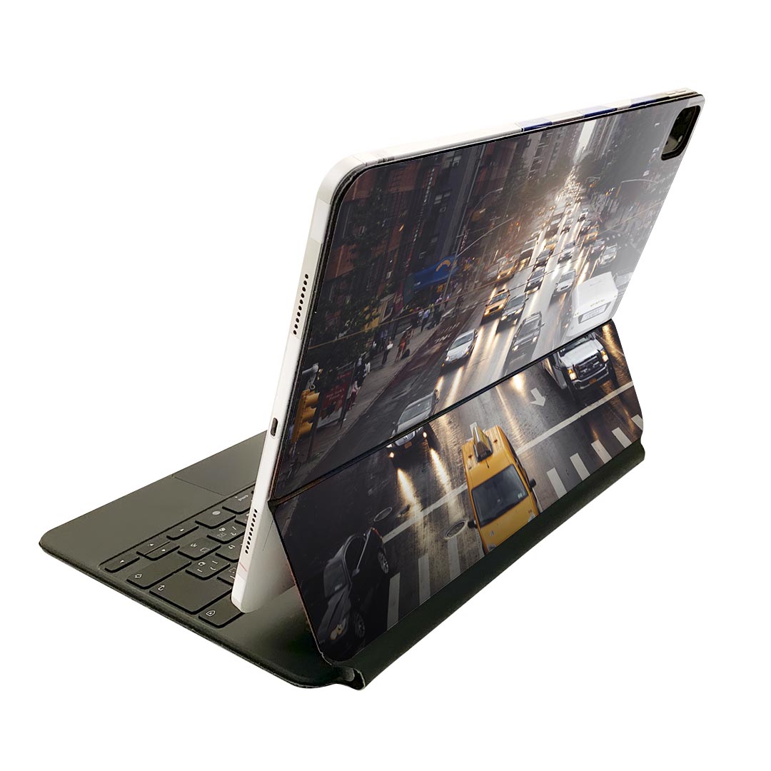 Magic Keyboard 12.9インチ iPad Pro(第4世代、第5世代、第6世代)対応 apple アップル アイパッド 全面スキンシール フル 前面 背面 保護シール 人気 023075 都市 風景 写真 車