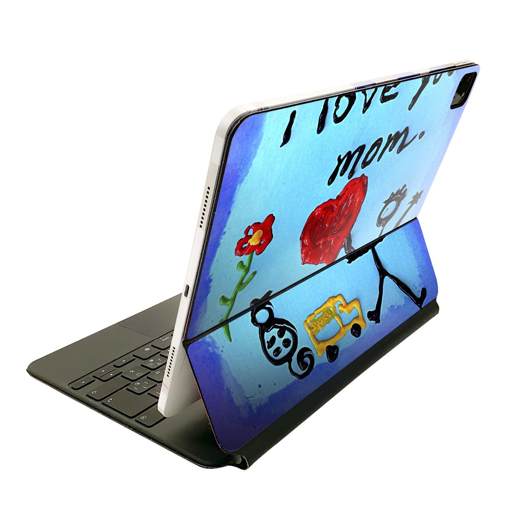 Magic Keyboard 12.9インチ iPad Pro(第4世代、第5世代、第6世代)対応 apple アップル アイパッド 全面スキンシール フル 前面 背面 保護シール 人気 023196 文字 ハート 英字