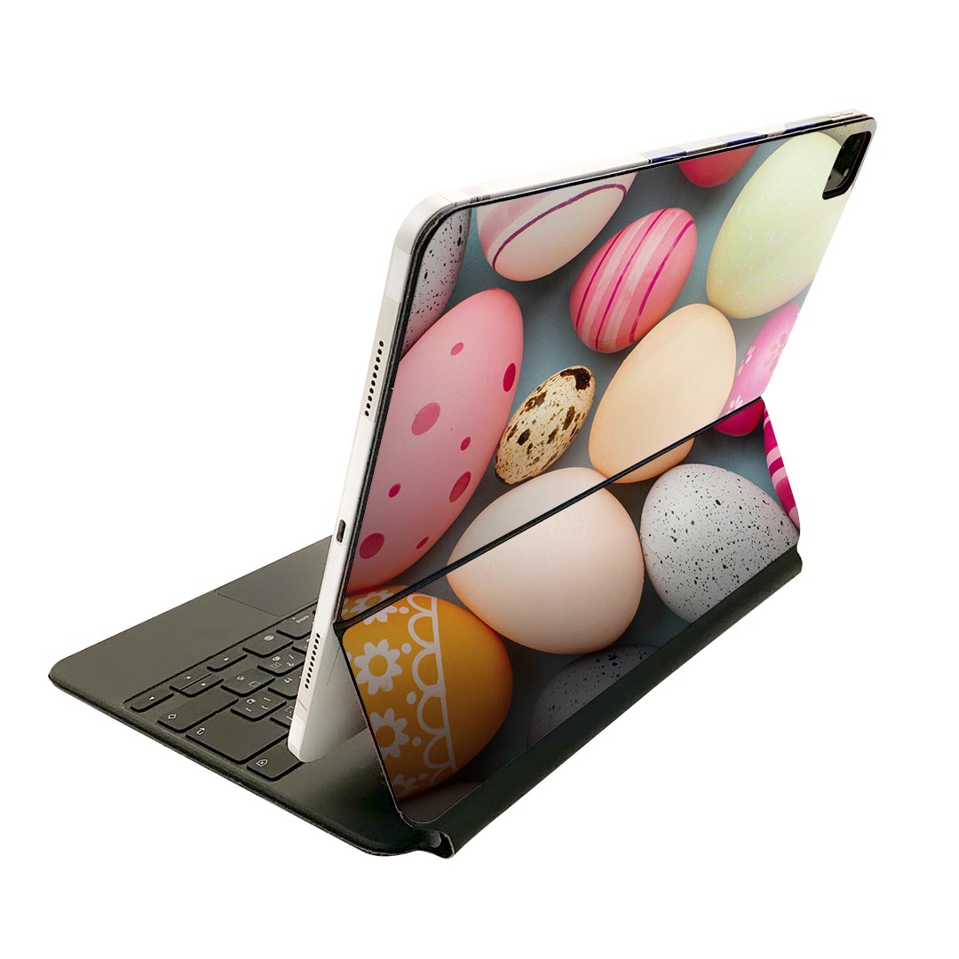 Magic Keyboard 12.9インチ iPad Pro(第4世代、第5世代、第6世代)対応 apple アップル アイパッド 全面スキンシール フル 前面 背面 保護シール 人気 023244 たまご カラフル 写真