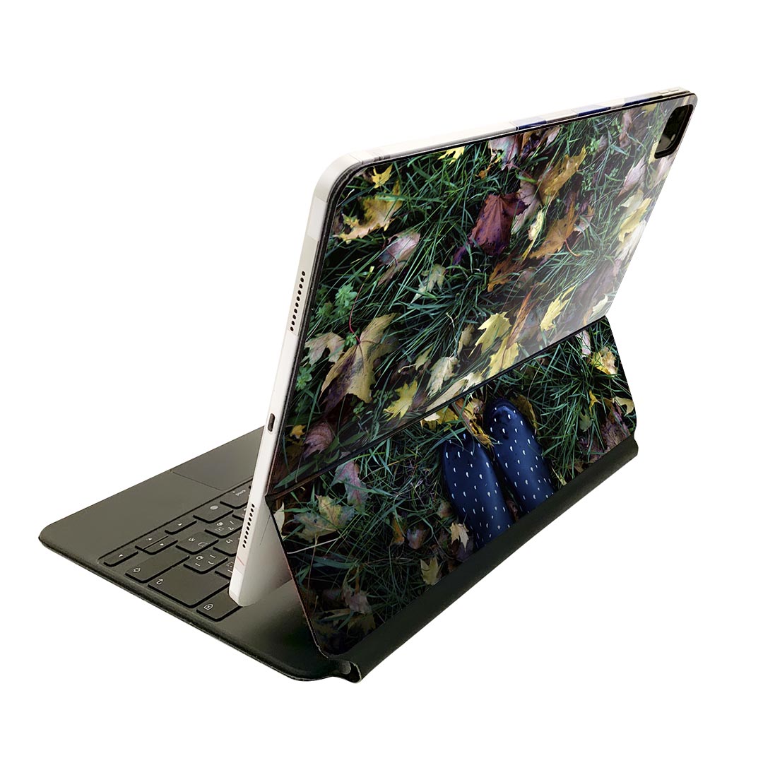 Magic Keyboard 12.9インチ iPad Pro(第4世代、第5世代、第6世代)対応 apple アップル アイパッド 全面スキンシール フル 前面 背面 保護シール 人気 023259 葉っぱ 植物 秋