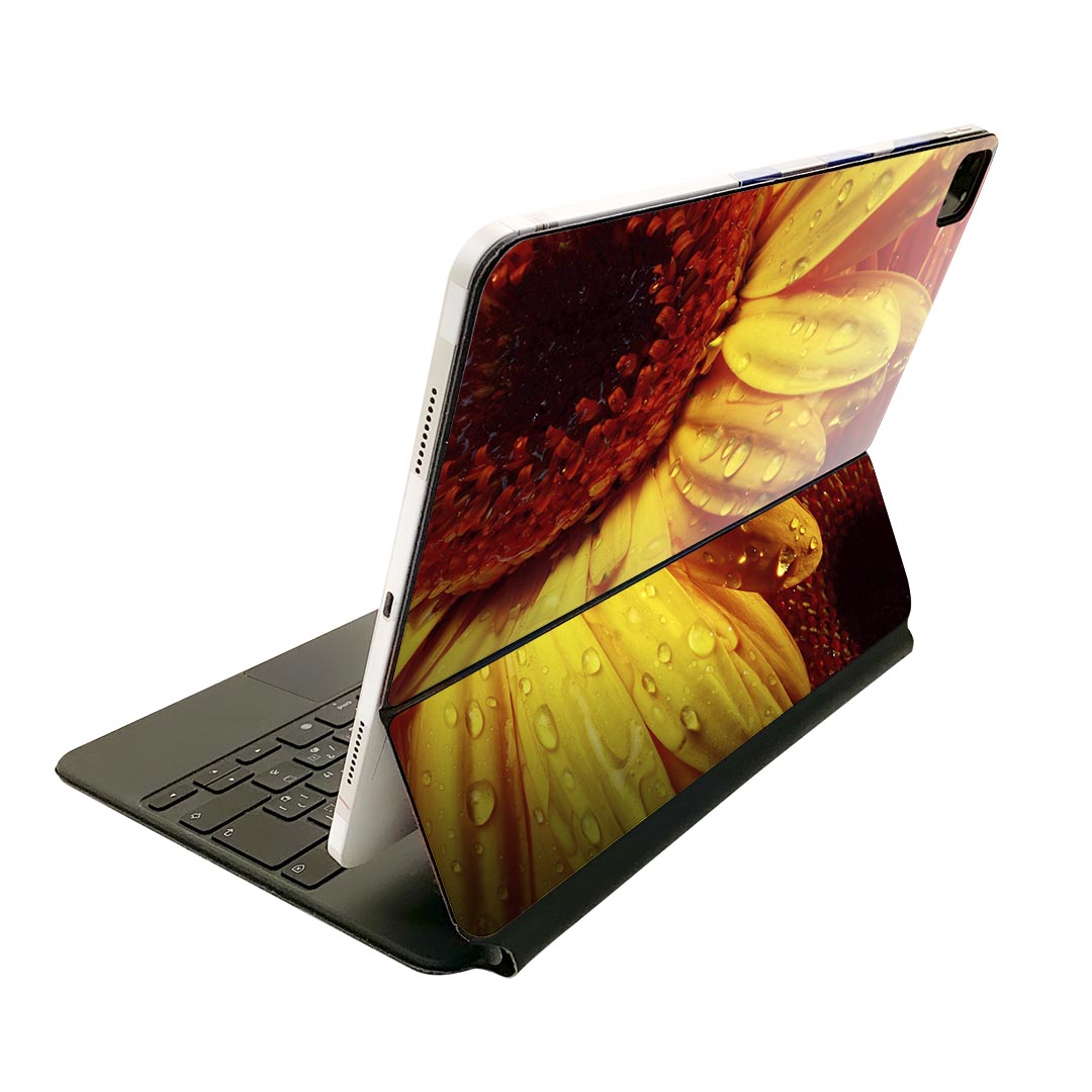 Magic Keyboard 用 スキンシール 11インチ iPad Pro用 第1-4世代 iPad Air 第4-5世代 対応 全面スキンシール フル 前面 背面 保護シール 人気 023300 花 フラワー ひまわり