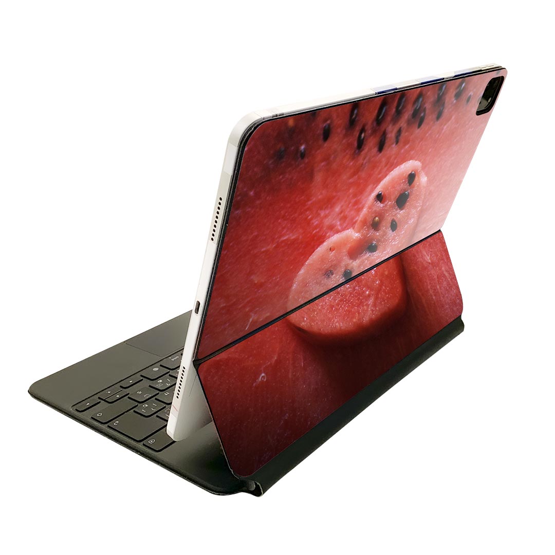 Magic Keyboard 用 スキンシール 11インチ iPad Pro用 第1-4世代 iPad Air 第4-5世代 対応 全面スキンシール フル 前面 背面 保護シール 人気 023429 ハート　スイカ　フルーツ　果物