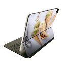 Magic Keyboard 12.9インチ iPad Pro(第4世代、第5世代、第6世代)対応 apple アップル アイパッド 全面スキンシール フル 前面 背面 保護シール 人気 アイスクリーム 写真 食べ物 023457