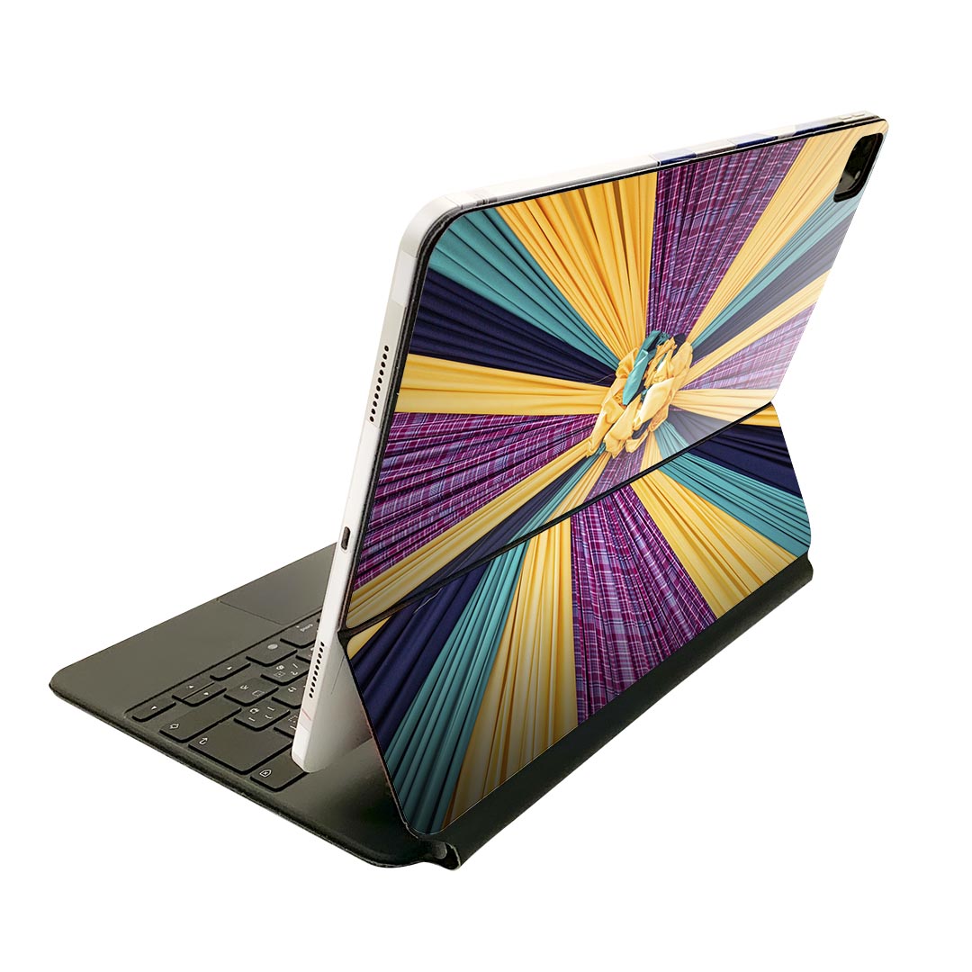 Magic Keyboard 12.9インチ iPad Pro（第4世代、第5世代、第6世代）対応 apple アップル アイパッド 全面スキンシール フル 前面 背面 保護シール 人気 ジャマイカカラー チェック 023467