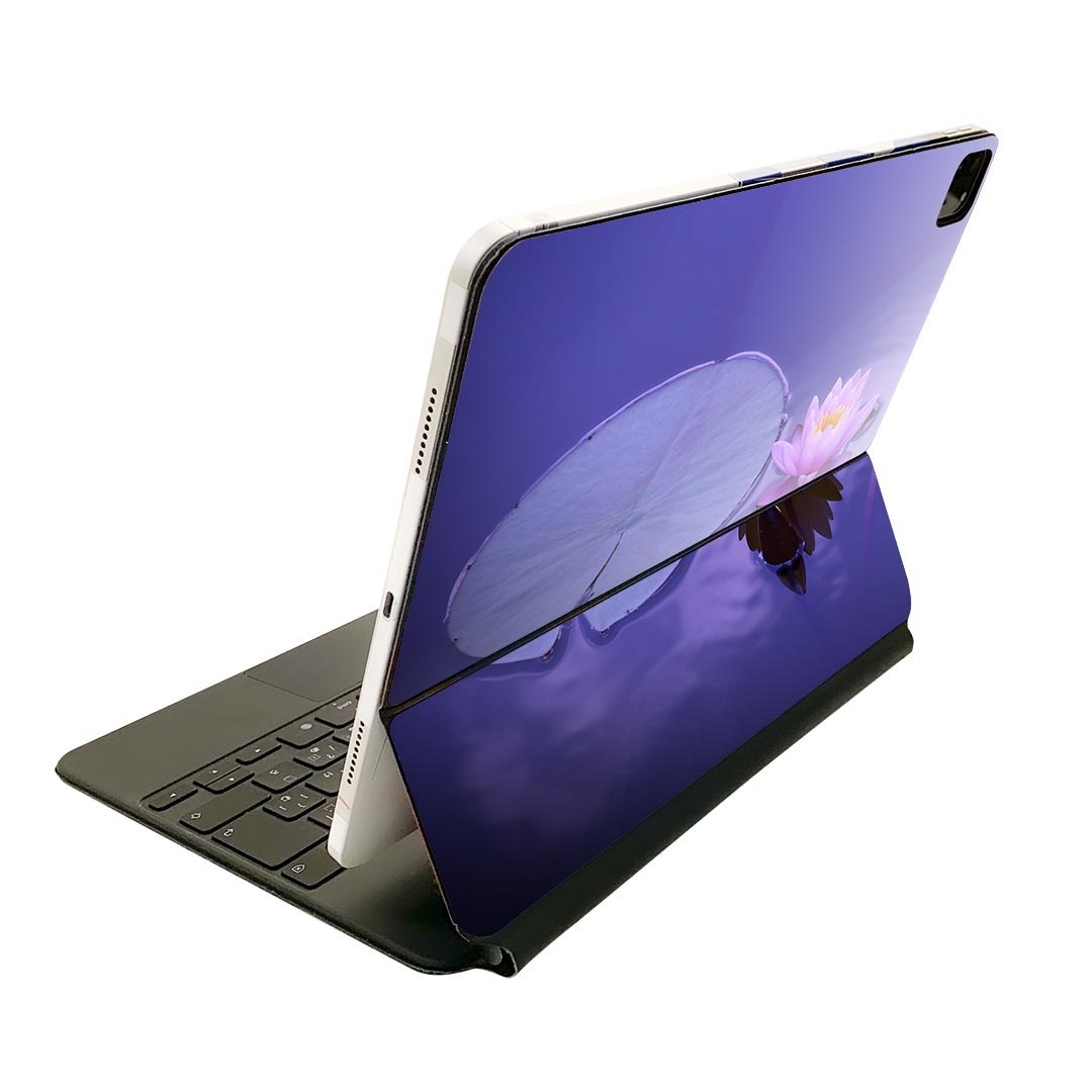 Magic Keyboard 12.9インチ iPad Pro（第4世代、第5世代、第6世代）対応 apple アップル アイパッド 全面スキンシール フル 前面 背面 保護シール 人気 花　フラワー　蓮の花 023533(2.0)