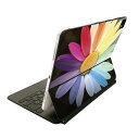 Magic Keyboard 用 スキンシール 11インチ iPad Pro用 第1-4世代 iPad Air 第4-5世代 対応 全面スキンシール フル 前面 背面 保護シール 人気 023554 花 カラフル レインボー 多様性