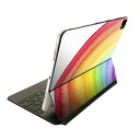 Magic Keyboard 12.9インチ iPad Pro(第4世代、第5世代、第6世代)対応 apple アップル アイパッド 全面スキンシール フル 前面 背面 保護シール 人気 虹 レインボー 023713(2)