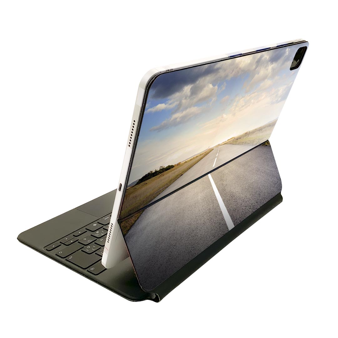 Magic Keyboard 12.9インチ iPad Pro(第4世代、第5世代、第6世代)対応 apple アップル アイパッド 全面スキンシール フル 前面 背面 保護シール 人気 023726 道路 写真 風景