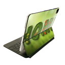 Magic Keyboard 12.9インチ iPad Pro(第4世代、第5世代、第6世代)対応 apple アップル アイパッド 全面スキンシール フル 前面 背面 保護シール 人気 023825 文字 芝生 花(2)