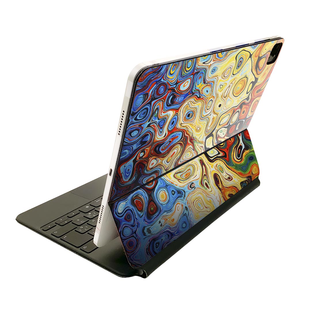 Magic Keyboard 12.9インチ iPad Pro（第4世代、第5世代、第6世代）対応 apple アップル アイパッド 全面スキンシール フル 前面 背面 保護シール 人気 カラフル　模様 023879