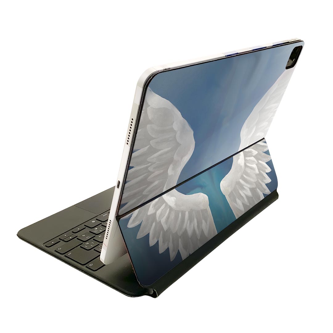 Magic Keyboard 用 スキンシール 11インチ iPad Pro用 第1-4世代 iPad Air 第4-5世代 対応 全面スキンシール フル 前面 背面 保護シール 人気 023975 羽根　イラスト