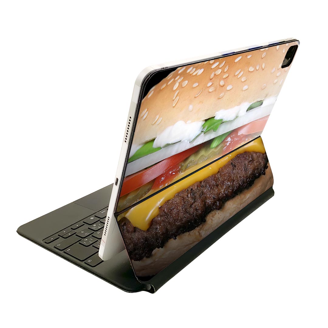 Magic Keyboard 用 スキンシール 11インチ iPad Pro用 第1-4世代 iPad Air 第4-5世代 対応 全面スキンシール フル 前面 背面 保護シール 人気 025592 食べ物 ハンバーガー ジャンクフード