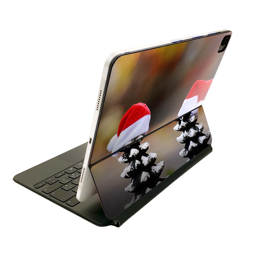 Magic Keyboard 12.9インチ iPad Pro（第4世代、第5世代、第6世代）対応 apple アップル アイパッド　全面スキンシール フル 前面　背面 保護シール 人気 025669 クリスマス　もみの木　雪　可愛い