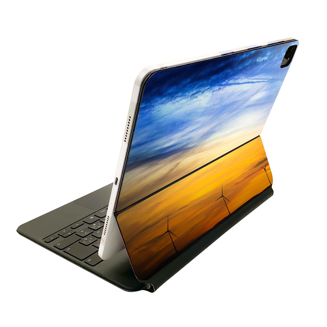 Magic Keyboard 12.9インチ iPad Pro(第4世代、第5世代、第6世代)対応 apple アップル アイパッド 全面スキンシール フル 前面 背面 保護シール 人気 025686 空 太陽 雲
