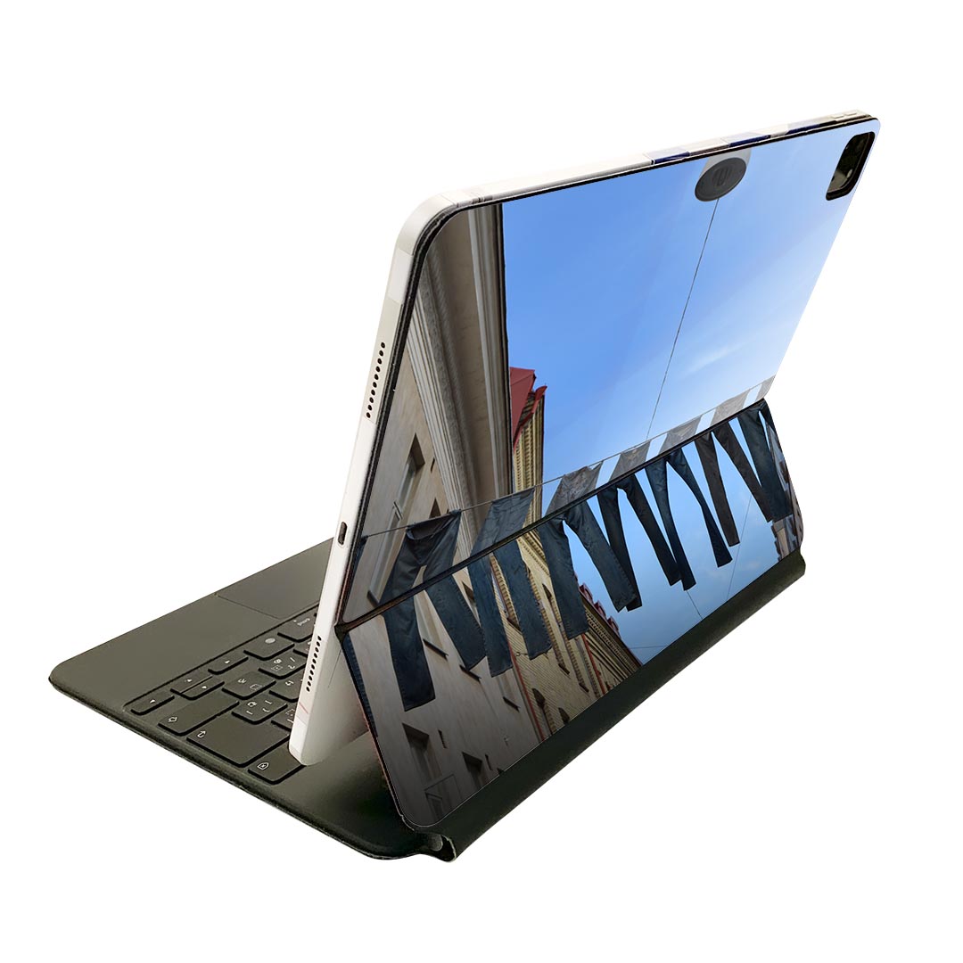 Magic Keyboard 用 スキンシール 11インチ iPad Pro用 第1-4世代 iPad Air 第4-5世代 対応 全面スキンシール フル 前面 背面 保護シール 人気 025759 デニム　ジーンズ　空