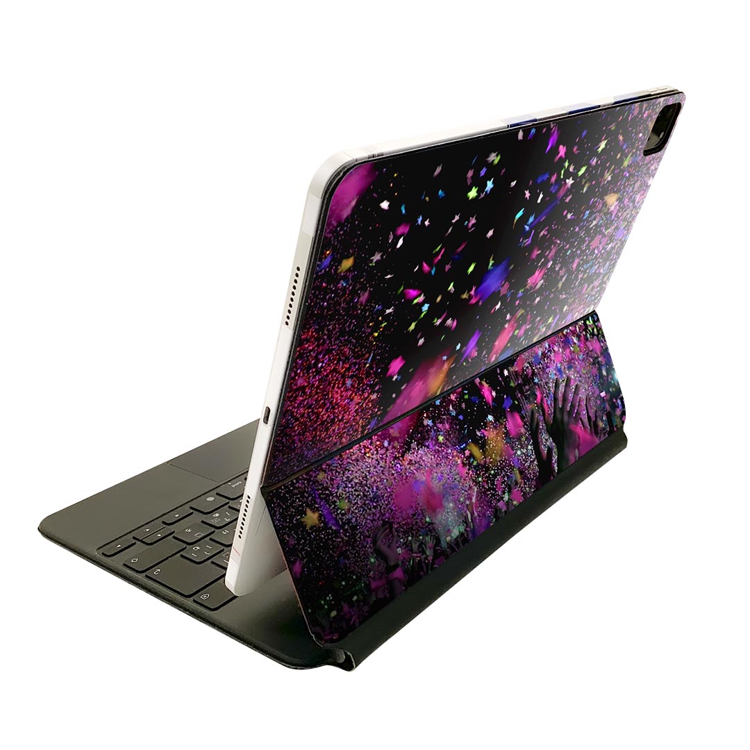 Magic Keyboard 12.9インチ iPad Pro（第4世代、第5世代、第6世代）対応 apple アップル アイパッド　全面スキンシール フル 前面　背面 保護シール 人気 025789 パーティー　クラブ　カラフル