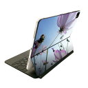 Magic Keyboard 12.9インチ iPad Pro(第4世代、第5世代、第6世代)対応 apple アップル アイパッド 全面スキンシール フル 前面 背面 保護シール 人気 花 コスモス 秋 空 025826