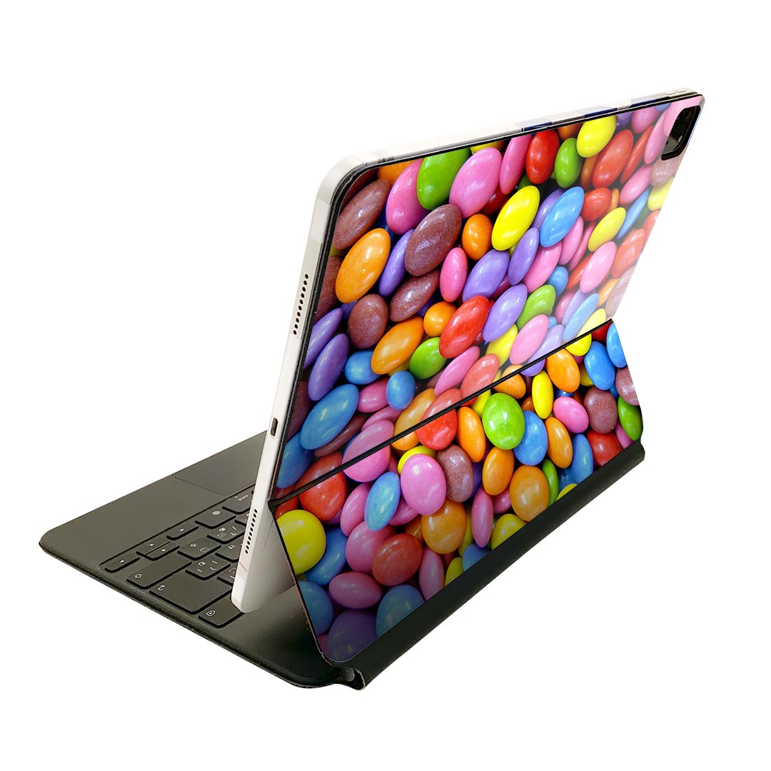 Magic Keyboard 用 スキンシール 11インチ iPad Pro用 第1-4世代 iPad Air 第4-5世代 対応 全面スキンシール フル 前面 背面 保護シール 人気 025841 チョコレート お菓子 カラフル