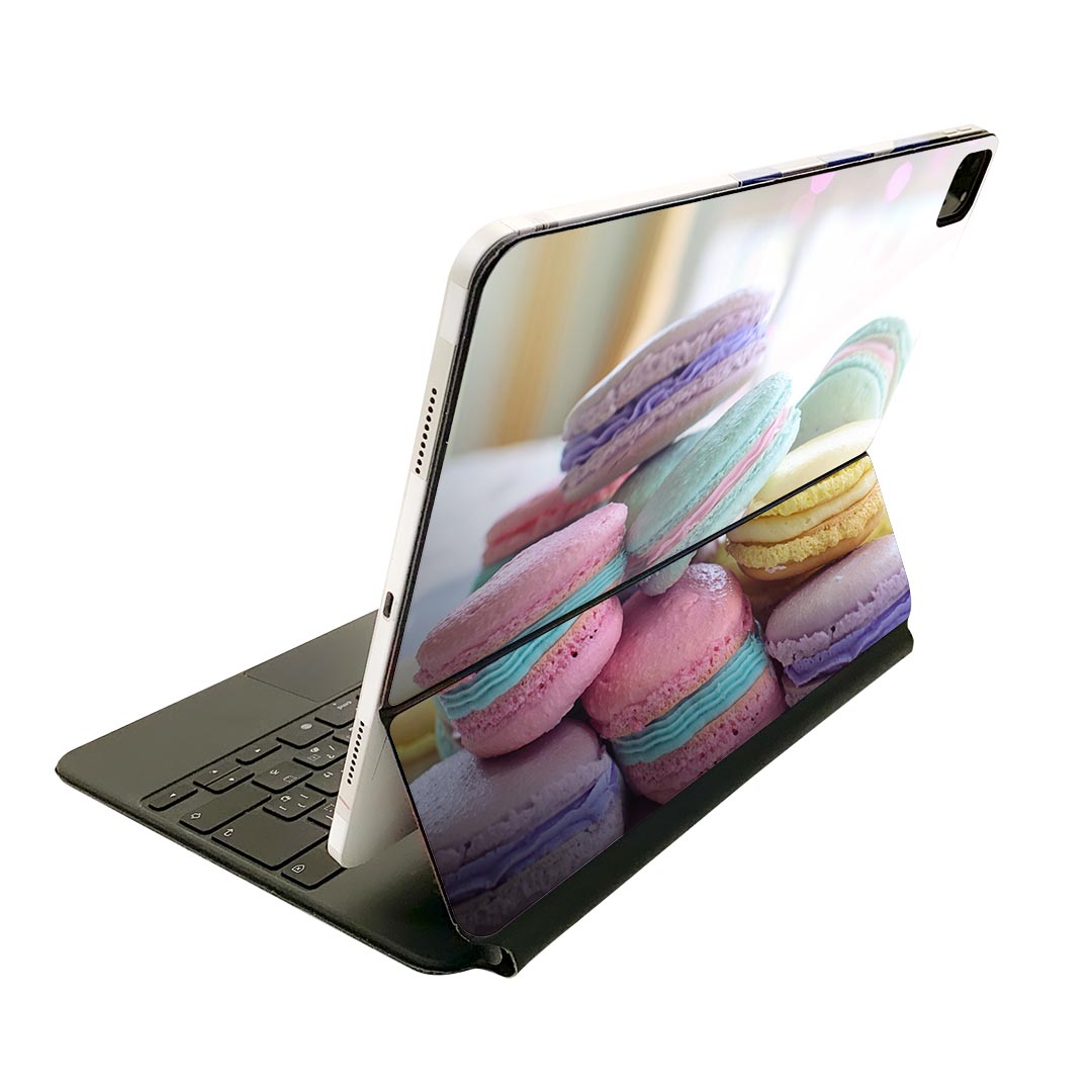 Magic Keyboard 12.9インチ iPad Pro（第4世代、第5世代、第6世代）対応 apple アップル アイパッド 全面スキンシール フル 前面 背面 保護シール 人気 025843 スイーツ マカロン カラフル パステルカラー
