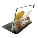 Magic Keyboard 12.9インチ iPad Pro(第4世代、第5世代、第6世代)対応 apple アップル アイパッド 全面スキンシール フル 前面 背面 保護シール 人気 アイスクリーム カラフル スイーツ 025856