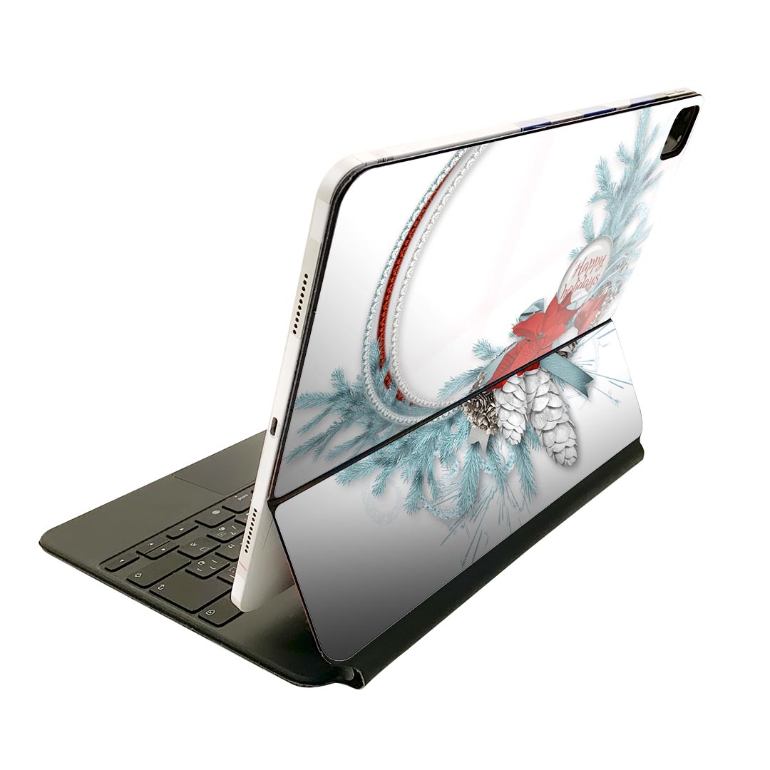Magic Keyboard 12.9インチ iPad Pro(第4世代、第5世代、第6世代)対応 apple アップル アイパッド 全面スキンシール フル 前面 背面 保護シール 人気 025877 クリスマス もみの木