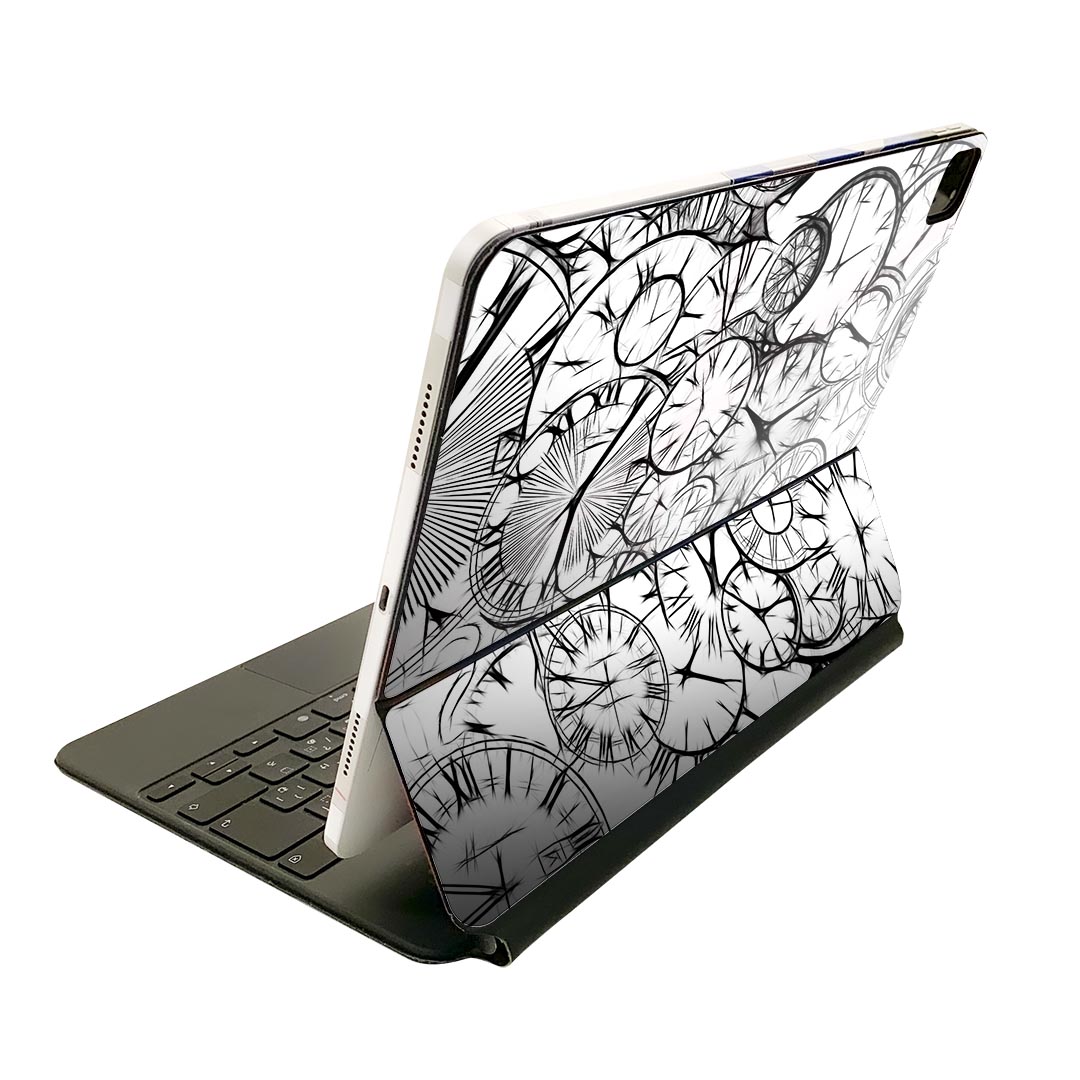 Magic Keyboard 用 スキンシール 11インチ iPad Pro用 第1-4世代 iPad Air 第4-5世代 対応 全面スキンシール フル 前面 背面 保護シール 人気 025890 時計　時間