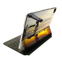 Magic Keyboard 12.9インチ iPad Pro(第4世代、第5世代、第6世代)対応 apple アップル アイパッド 全面スキンシール フル 前面 背面 保護シール 人気 025906 重機 写真 夕日(2)
