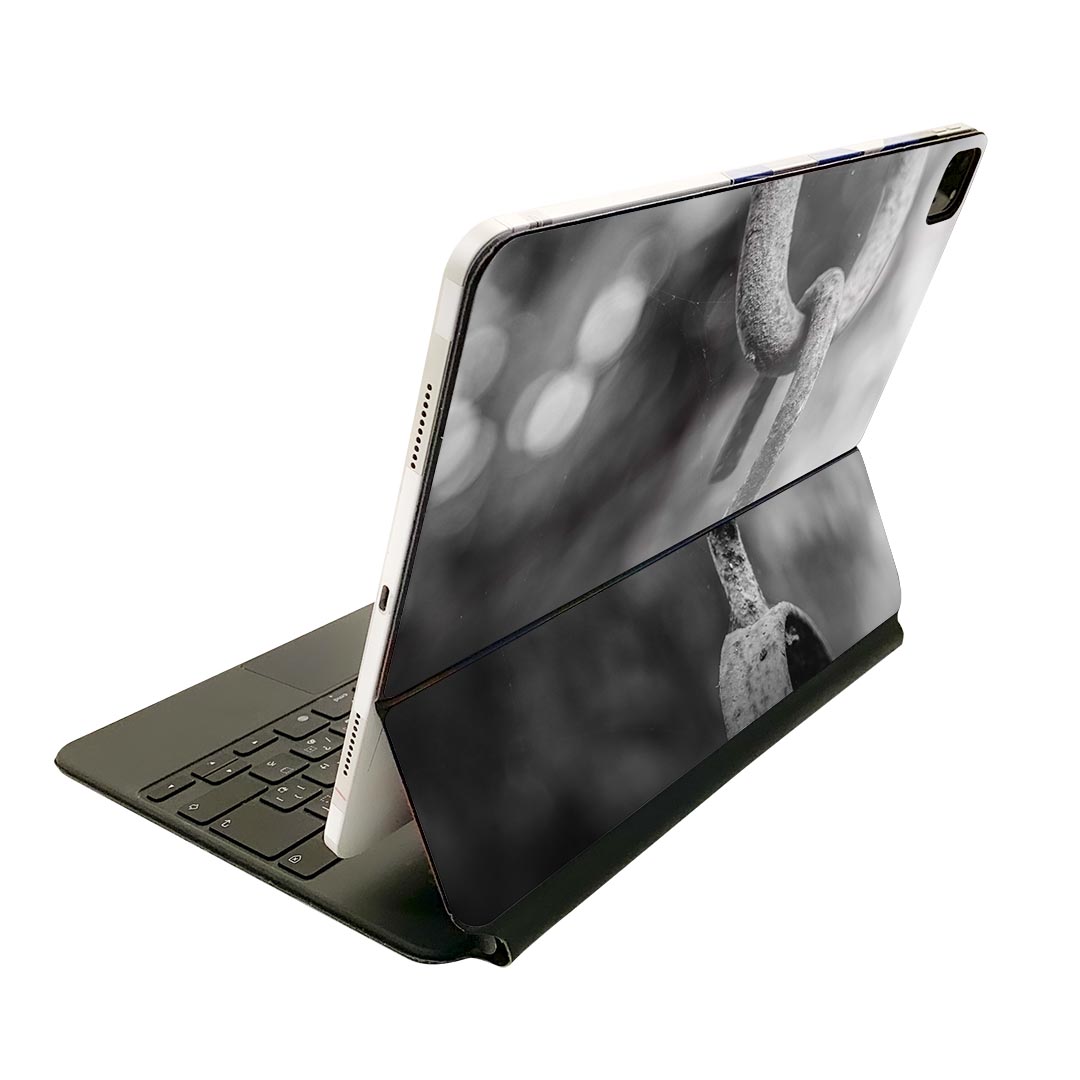 Magic Keyboard 用 スキンシール 11インチ iPad Pro用 第1-4世代 iPad Air 第4-5世代 対応 全面スキンシール フル 前面 背面 保護シール 人気 026012 遊具　モノクロ　写真