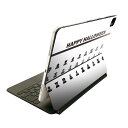 Magic Keyboard 用 スキンシール 11インチ iPad Pro用 第1-4世代 iPad Air 第4-5世代 対応 全面スキンシール フル 前面 背面 保護シール 人気 026110 ハロウィン 黒 アイコン Halloween