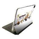 Magic Keyboard 12.9インチ iPad Pro(第4世代、第5世代、第6世代)対応 apple アップル アイパッド 全面スキンシール フル 前面 背面 保護シール 人気 026119 ハロウィン おばけ カラフル(2)