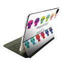 Magic Keyboard 12.9インチ iPad Pro(第4世代、第5世代、第6世代)対応 apple アップル アイパッド 全面スキンシール フル 前面 背面 保護シール 人気 骸骨 カラフル Halloween 026137(2)