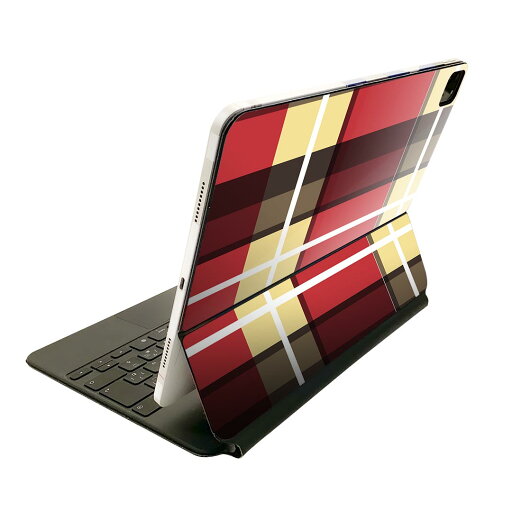 Magic Keyboard 用 スキンシール 11インチ iPad Pro用 第1-4世代 iPad Air 第4-5世代 対応 全面スキンシール フル 前面 背面 保護シール 人気 004074 チェック ピンク 黄色 Magic Keyboard 用 スキンシール 11インチ iPad Pro用 第1-4世代 iPad Air 第4-5世代 対応 全面スキンシール フル 前面 背面 保護シール 人気 004074 チェック ピンク 黄色