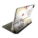 Magic Keyboard 用 スキンシール 11インチ iPad Pro用 第1-4世代 iPad Air 第4-5世代 対応 全面スキンシール フル 前面 背面 保護シール 人気 004195 花 うさぎ キャラクター