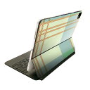Magic Keyboard 12.9インチ iPad Pro(第4世代、第5世代、第6世代)対応 apple アップル アイパッド 全面スキンシール フル 前面 背面 保護シール 人気 004378 チェック 模様 青(2)