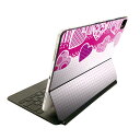Magic Keyboard 用 スキンシール 11インチ iPad Pro用 第1-4世代 iPad Air 第4-5世代 対応 全面スキンシール フル 前面 背面 保護シール 人気 004501 ハート レース ピンク(2)