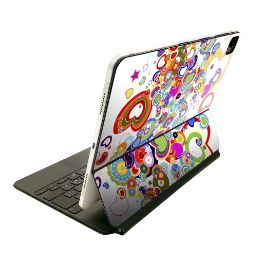 Magic Keyboard 用 スキンシール 11インチ iPad Pro用 第1-4世代 iPad Air 第4-5世代 対応 全面スキンシール フル 前面 背面 保護シール 人気 004640 ハート カラフル Magic Keyboard 用 スキンシール 11インチ iPad Pro用 第1-4世代 iPad Air 第4-5世代 対応 全面スキンシール フル 前面 背面 保護シール 人気 004640 ハート カラフル