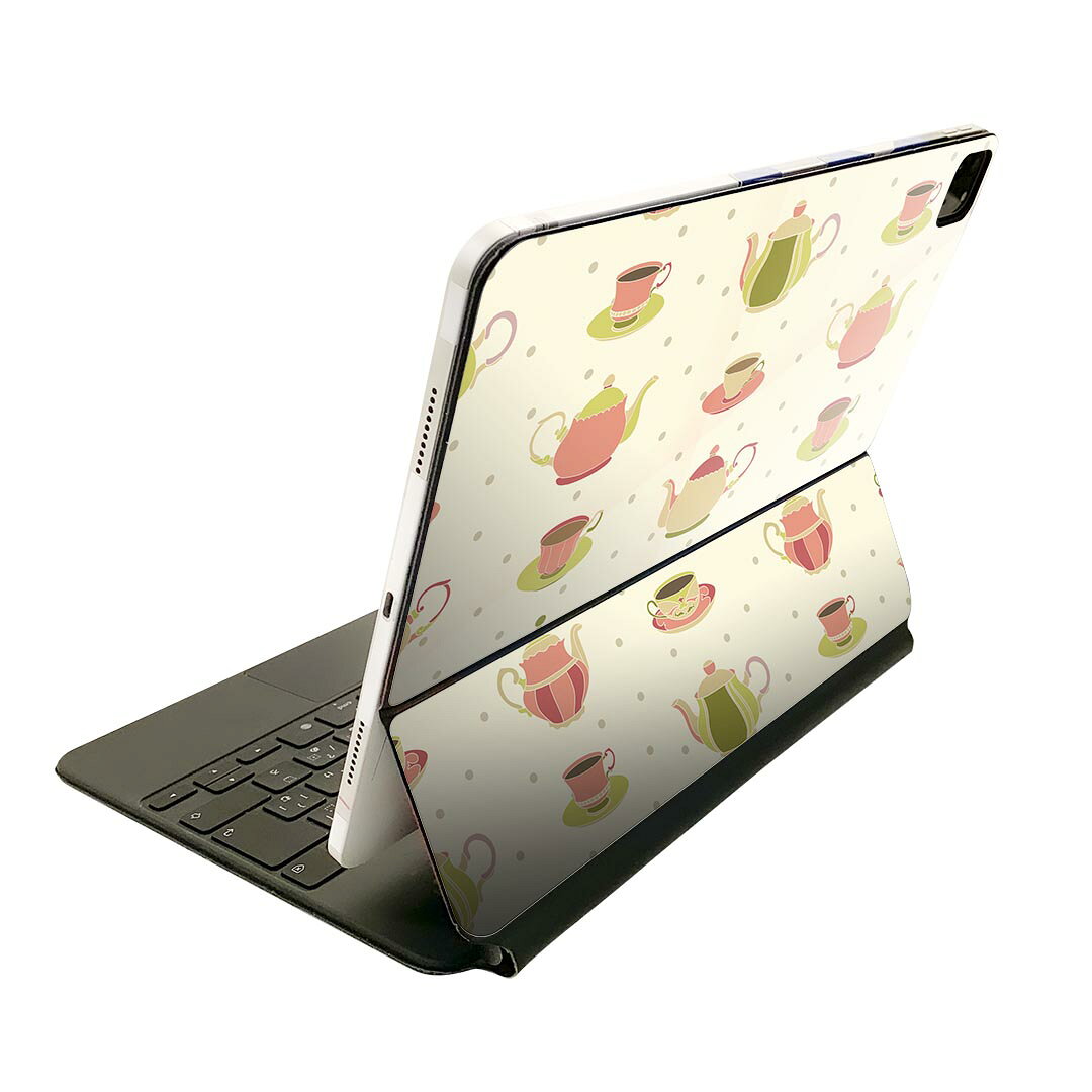 Magic Keyboard 用 スキンシール 11インチ iPad Pro用 第1-4世代 iPad Air 第4-5世代 対応 全面スキンシール フル 前面 背面 保護シール 人気 004828 水玉　イラスト