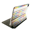 Magic Keyboard 12.9インチ iPad Pro(第4世代、第5世代、第6世代)対応 apple アップル アイパッド 全面スキンシール フル 前面 背面 保護シール 人気 レインボー 模様 004850