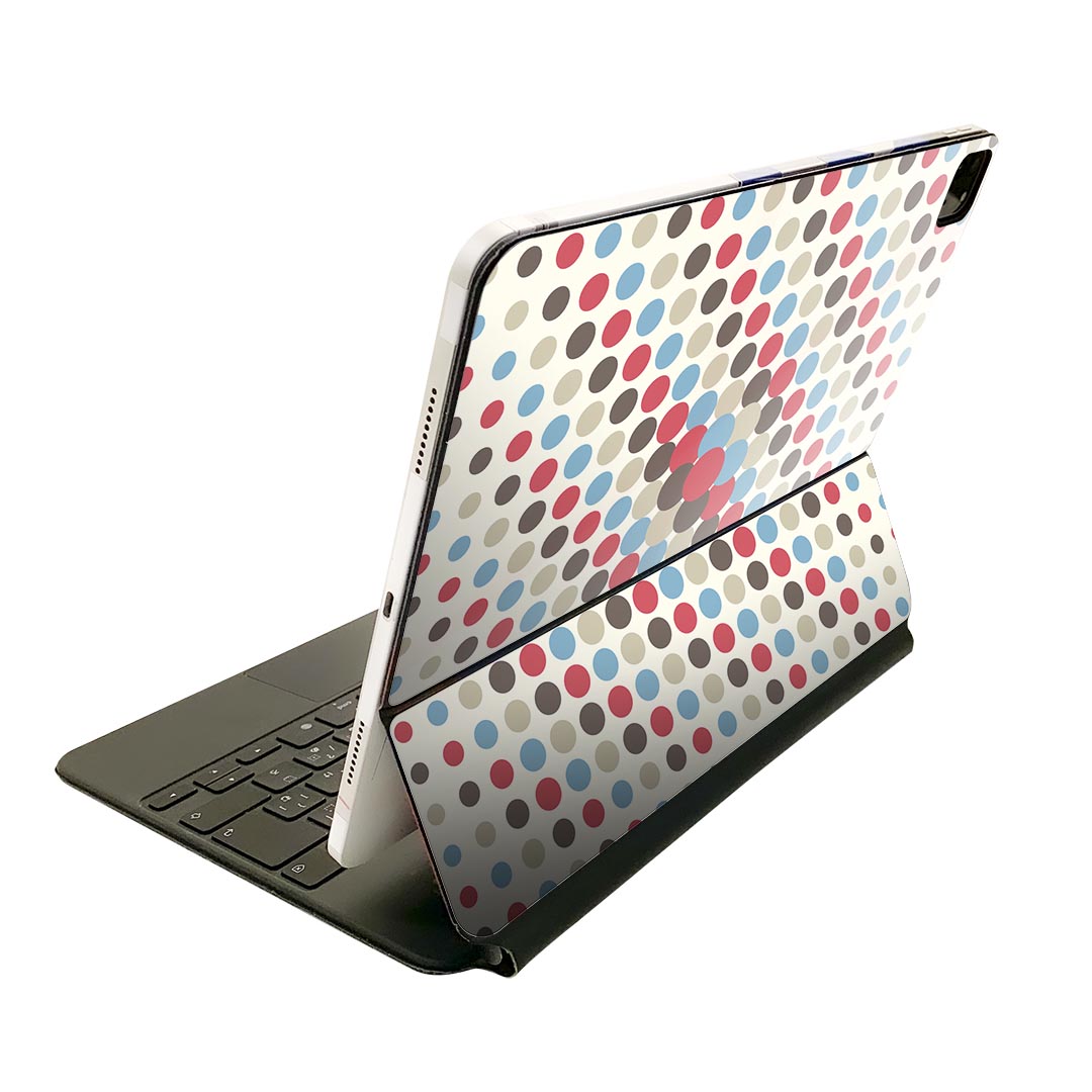 Magic Keyboard 用 スキンシール 11インチ iPad Pro用 第1-4世代 iPad Air 第4-5世代 対応 全面スキンシール フル 前面 背面 保護シール 人気 004936 水玉 ドット 模様